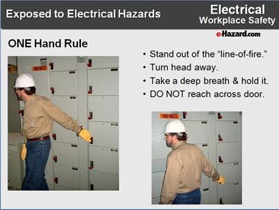 e-Hazard One Hand Arc Flash Rule