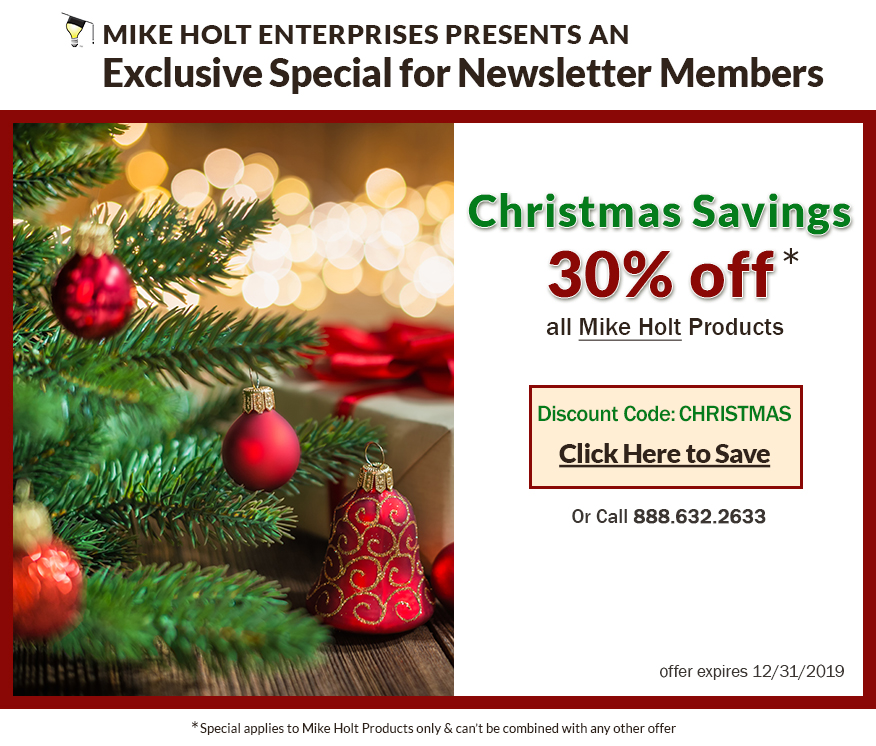 Christmas Savings, 30% off all Mike Holt Products. Discount Code: 'CHRISTMAS' Click Here to Save or Call 888.632.2633