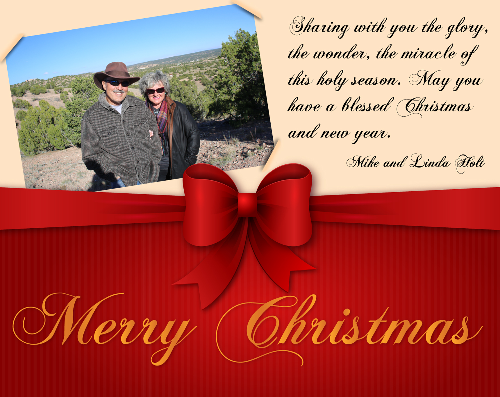 Merry Christmas from Linda and Mike Holt