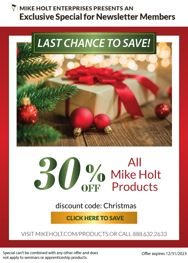 Christmas Savings, 30% off all Mike Holt Products. Discount Code: 'CHRISTMAS' 