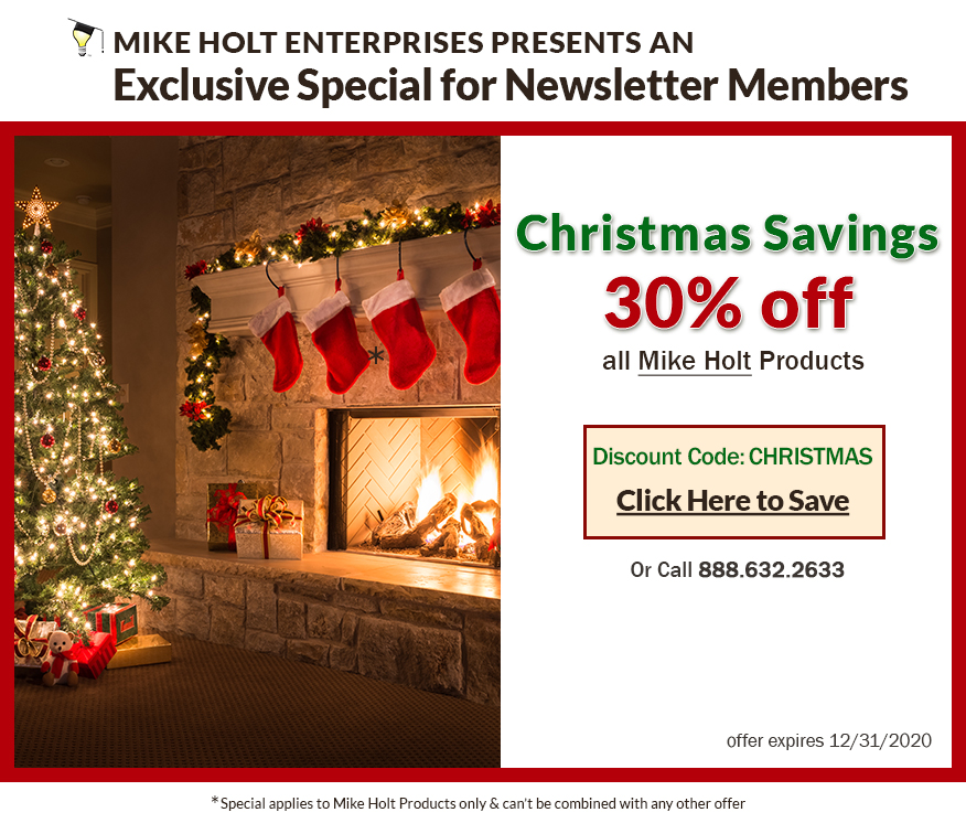 Christmas Savings, 30% off all Mike Holt Products. Discount Code: 'CHRISTMAS' Click Here to Save or Call 888.632.2633