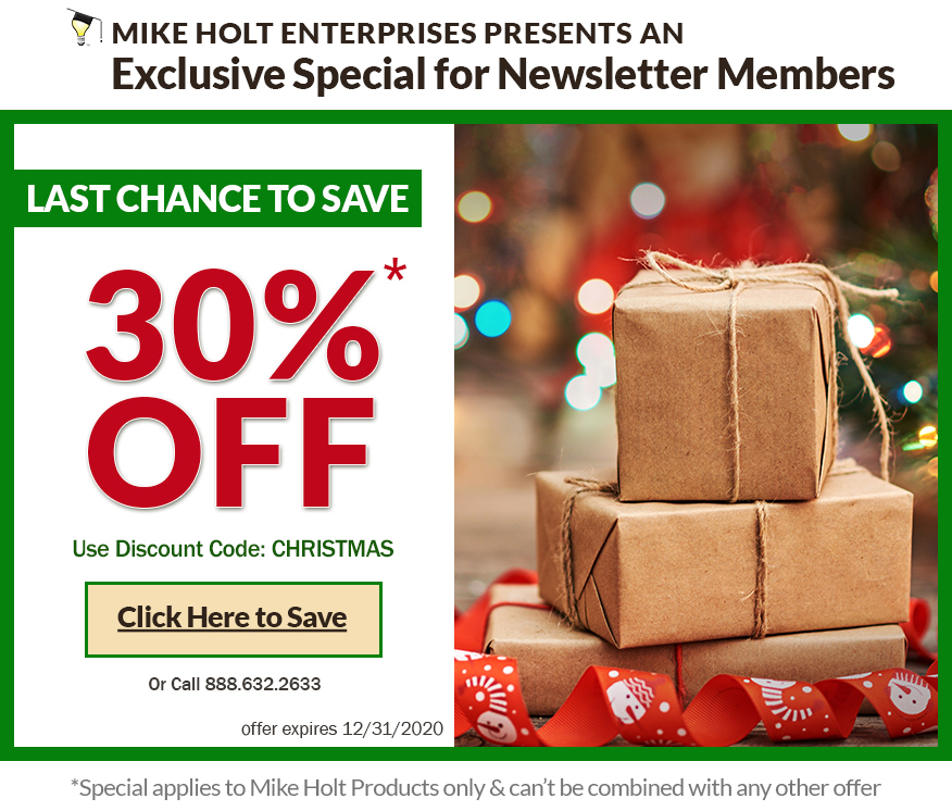 Christmas Savings, 30% off all Mike Holt Products. Discount Code: 'CHRISTMAS' Click Here to Save or Call 888.632.2633