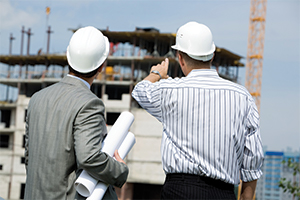 Contractors overseeing job site