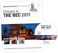 2011 NEC Changes Part 2 Articles 300 810 DVD w 50 Question CEU Exam - 11CCD2Q50