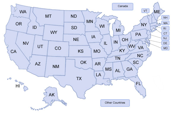 United States map